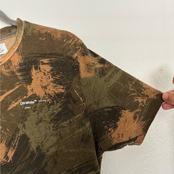 Off-White Khaki Paintbrush Camo Oversized T-Shirt - Picture 12 of 16